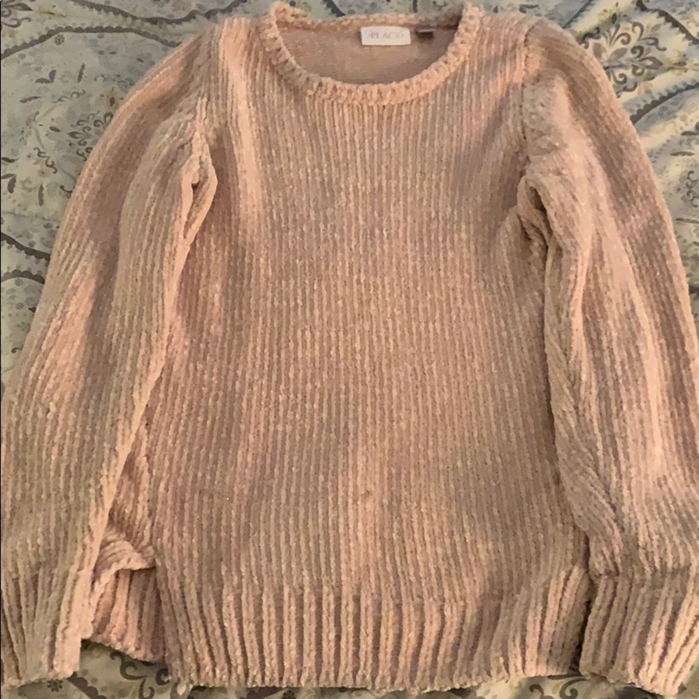 Children’s place girls pink crew sweater